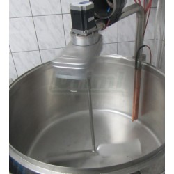 Šaržový paster - sýrařský kotel MSKDH 150, do 90°C, s tříramennou planetovou harfou