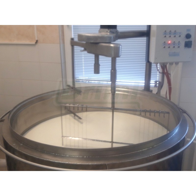 Šaržový paster - sýrařský kotel MSKD H 400, do 90°C, 24 kW, 400V, s planetovou harfou a el. naklápěním