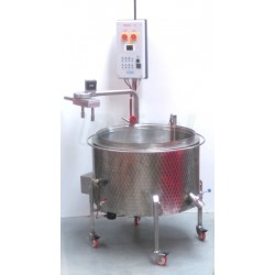 Šaržový paster - sýrařský kotel MSKD H 400, do 90°C, 24 kW, 400V, s planetovou harfou a el. naklápěním