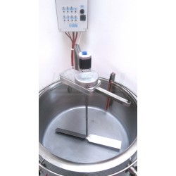 Šaržový paster - sýrařský kotel MSKD H 400, do 90°C, 24 kW, 400V, s planetovou harfou a el. naklápěním