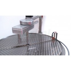 Šaržový paster - sýrařský kotel MSKD H 400, do 90°C, 24 kW, 400V, s planetovou harfou a el. naklápěním