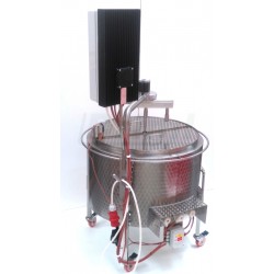 Šaržový paster - sýrařský kotel MSKD H 400, do 90°C, 24 kW, 400V, s planetovou harfou a el. naklápěním