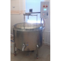 Šaržový paster - sýrařský kotel MSKD H 400, do 90°C, 24 kW, 400V, s planetovou harfou a el. naklápěním