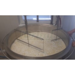 Šaržový paster - sýrařský kotel MSKD H 400, do 90°C, 24 kW, 400V, s planetovou harfou a el. naklápěním