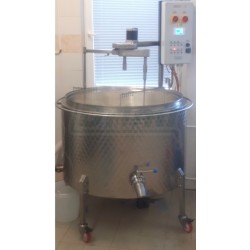 Šaržový paster - sýrařský kotel MSKDH 300, do 90°C,18 kW/400V, s planetovou harfou