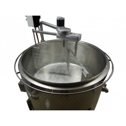 Šaržový paster - sýrařský kotel MSKDH 500 DRIML, do 90°C, 36 kW, 400V, s harfou a el. naklápěním