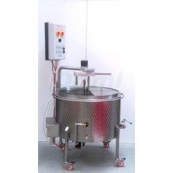 Šaržový paster - sýrařský kotel MSKDH 500 DRIML, do 90°C, 36 kW, 400V, s harfou a el. naklápěním