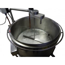 Šaržový paster - sýrařský kotel MSKDH 500 DRIML, do 90°C, 36 kW, 400V, s harfou a el. naklápěním