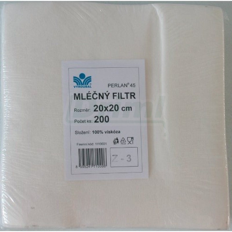 Mléčný filtr Perlan, čtvercový