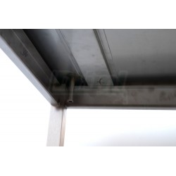 Sýrařský stůl 100x80x85 s policí a pojezdem, nerez AiSi 304