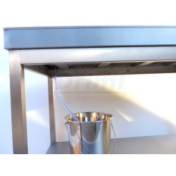 Sýrařský stůl 100x80x85 s policí a pojezdem, nerez AiSi 304