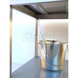 Sýrařský stůl 100x80x85 s policí a pojezdem, nerez AiSi 304