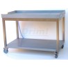 Sýrařský stůl 100x80x85 s policí a pojezdem, nerez AiSi 304