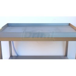 Sýrařský stůl 100x80x85 s policí a pojezdem, nerez AiSi 304