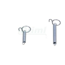 Uzávěr na dvířka - pružina s háčkem a poutkem 84 mm