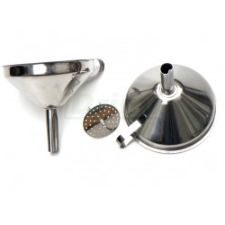 Nerezová nálevka s cedníkem a ouškem
