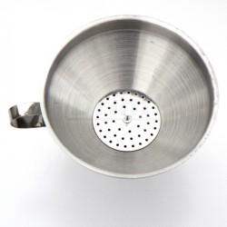 Nerezová nálevka s cedníkem a ouškem