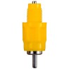Nipl  M 10 x 1 pro napájení drůbeže v klecích,  žlutý plast, nerezový střed