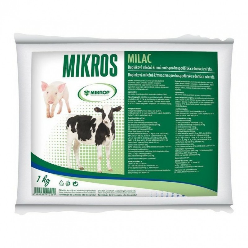 Mikrop Milac 1kg - krmné mléko (štěně, kotě, tele, sele)