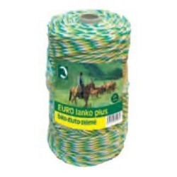EURO lanko PE, návin 100m, ? 3mm, 13 ?/100m, bílo žluto zelené, 3x 0,25mm pocínovaná měď, pevnost 120 kg