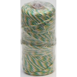 EURO lanko PE, návin 100m, ? 3mm, 13 ?/100m, bílo žluto zelené, 3x 0,25mm pocínovaná měď, pevnost 120 kg