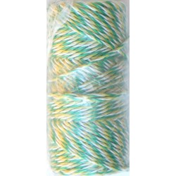 EURO lanko PE, návin 100m, ? 3mm, 13 ?/100m, bílo žluto zelené, 3x 0,25mm pocínovaná měď, pevnost 120 kg