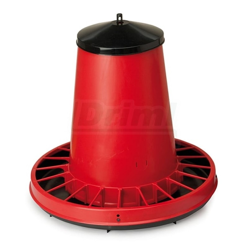 Tubusové krmítko s víkem pro bažanty, drůbež, holuby - plast 15 kg