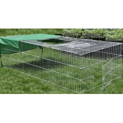 Výběh pro králíky, hlodavce a drůbež 144 x 112 x 60 cm, rovná střecha