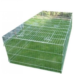 Výběh pro králíky, hlodavce a drůbež 144 x 112 x 60 cm, rovná střecha