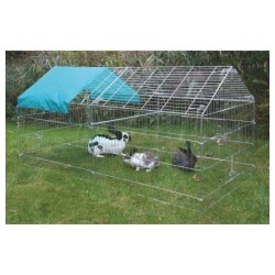 Výběh pro králíky, hlodavce a drůbež 210 x 103 x 103 cm, sedlová střecha