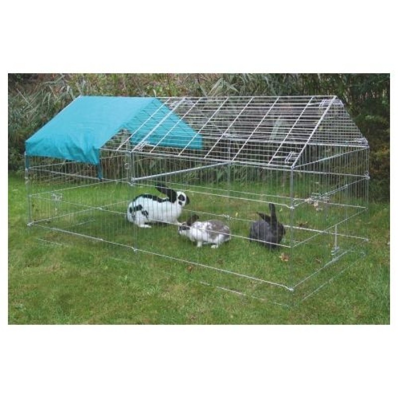 Výběh pro králíky, hlodavce a drůbež 210 x 103 x 103 cm, sedlová střecha