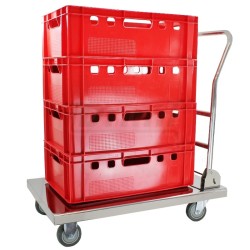 Nerezový manipulační vozík