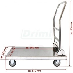 Nerezový manipulační vozík