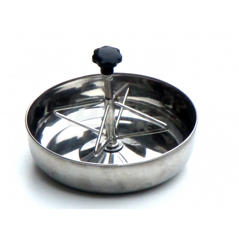 Miska pro krmení selat v porodním kotci - 3 l , nerez, s upínací kotvou na rošt