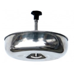 Miska pro krmení selat v porodním kotci - 3 l , nerez, s upínací kotvou na rošt