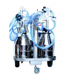 Dvoukonvové asynchronní celonerezové dojení 1 kráva+2 kozy