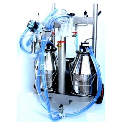 Dvoukonvové asynchronní celonerezové dojení 1 kráva+2 kozy