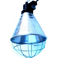 Infralampa s přepínačem  50 - 0 - 100 %, s drátěným krytem a větracími štěrbinami