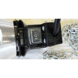 Infralampa s přepínačem  50 - 0 - 100 %, s drátěným krytem a větracími štěrbinami