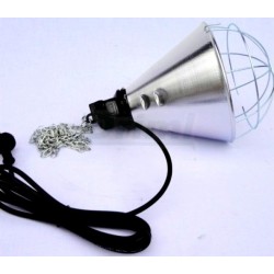 Infralampa s přepínačem  50 - 0 - 100 %, s drátěným krytem a větracími štěrbinami