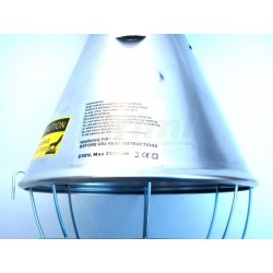 Infralampa s přepínačem  50 - 0 - 100 %, s drátěným krytem a větracími štěrbinami