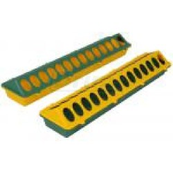 Žlabové krmítko 50cm žluto-zelené plastové