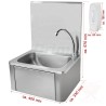 Nerezové gastro umývadlo HWB1- ovládání kolenem