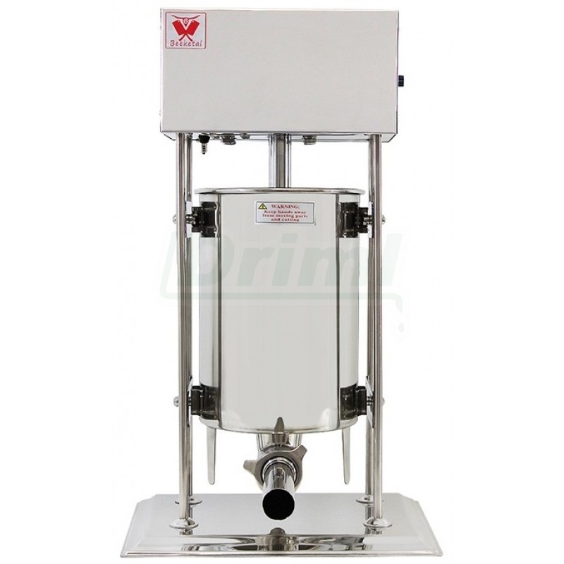 Elektrická, nerezová, plnička klobás Beeketal BT10-E na 10 l se 4 nástavci