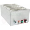 Elektrická vodní lázeň BBM3 s výpustí a 3 gastro nádob s poklicí