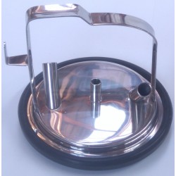 Víko nerezové s třmenem a se 3 výstupy