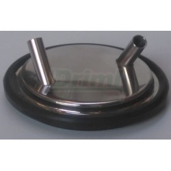 Nerezové víko dojicí se 2 výstupy