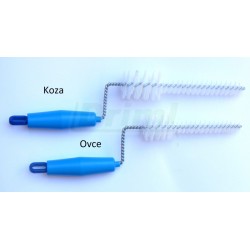 Kartáč na strukové návlečky, PP, modrý, pro ovce