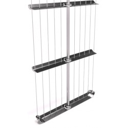 Profi sýrařská harfa ruční, nožovo strunová s dlouhým madlem, nerez AiSi 304