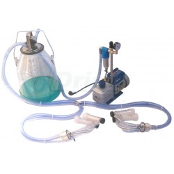 Přenosné dojení PDP25 AS2K pro 2 kozy, plastová transparentní konev 25 l